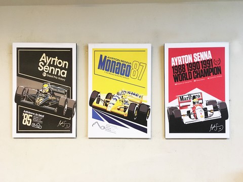 Combo 3 cuadros Ayrton Senna - comprar online