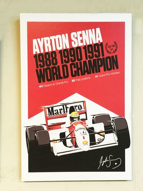Cuadro Ayrton Senna McLaren Campeón F1 - tienda online