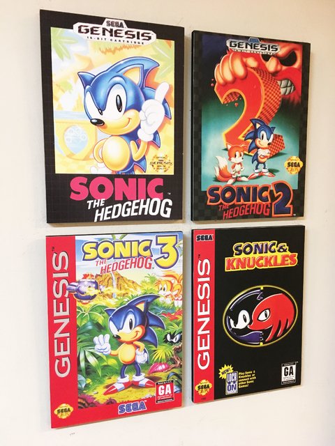 Combo 4 cuadros Sonic Sega