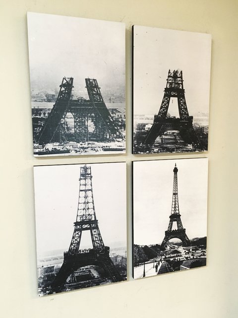 Combo 4 cuadros Torre Eiffel Paris