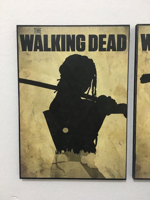 Cuadro The Walking Dead Michonne Silueta - comprar online