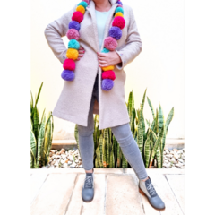Tapado oveja visón con botones multicolor - comprar online