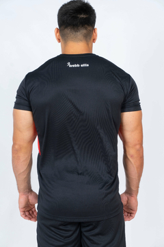 Remera Dry Fit INDIA - Negra C/Rojo en internet