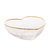 Bowl de coração de vidro borossolicato com borda dourada 15cm - comprar online