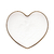 Bowl de coração de vidro borossolicato com borda dourada 12cm na internet