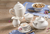 Imagem do Conjunto 4 peças porcelana Durable para chá e café alto relevo - Wollf