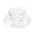 Xícara de café + pires cristal de chumbo Pearl 80ml