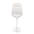 Taça de vinho de cristal com fio de Ouro Taj 600ml