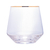 Copo baixo de cristal com fio de Ouro Lines 330ml - Ateliê Sweet Home