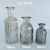 Vaso mini de vidro canelado Cinza 10cm - Ateliê Sweet Home