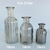 Vaso mini de vidro canelado Cinza 19cm na internet