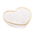 Bowl de coração de vidro borossolicato com borda dourada 9cm
