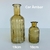 Vaso mini de vidro canelado Âmbar 19cm - comprar online