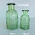 Vaso mini de vidro canelado Verde 14cm - Ateliê Sweet Home