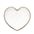 Bowl de coração de vidro borossolicato com borda dourada 9cm