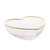 Bowl de coração de vidro borossolicato com borda dourada 9cm - Ateliê Sweet Home
