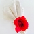 Porta guardanapo flor vermelha - Ateliê Sweet Home