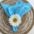 Guardanapo de tecido 100% algodão cor Azul Céu Poá Branco - comprar online