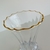 Vaso vidro Canelado Filetado Dourado 22x13cm - Ateliê Sweet Home