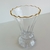 Vaso vidro Canelado Filetado Dourado 22x13cm - loja online