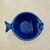 Petisqueira peixe em cerâmica Ocean azul 14x11cm