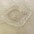 Mini travessa vidro concha com fio de ouro caracol 21X15,5cm
