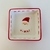 Bowl natal quadrado Papai Noel branco com vermelho 10x10cm