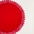 Lugar americano redondo de linho com renda 45cm vermelho na internet
