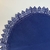Jogo americano redondo de linho com renda 45cm Azul marinho - comprar online