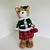 Enfeite Urso Natal em Pé Vermelho/Verde Femea 34cm - comprar online
