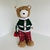 Enfeite Urso Natal em Pé Vermelho/Verde Macho 34cm - comprar online