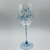 Taça Vinho Tinto Pintura Folhas Azul 550ml vidro - Ateliê Sweet Home