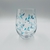 Copo vidro Pintura Folhas Azul 500ml - comprar online