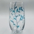 Copo vidro Pintura Folhas Azul 400ml - Ateliê Sweet Home
