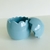 Enfeite Ovo com tampa em cerâmica azul 10x10x10cm - Ateliê Sweet Home