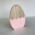 Enfeite silhueta de ovo com glitter rosa - comprar online
