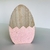 Enfeite silhueta de ovo com glitter rosa na internet