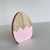 Enfeite silhueta de ovo com glitter rosa - loja online