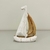 Barco madeira textura branca 25x17x2,50cm