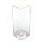 Vaso de Vidro com Borda Dourada Taj 8cm x 8cm x 20cm - Wolff - comprar online