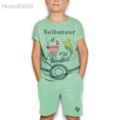 Kit Infantil Camisa + Short Bulbasaur