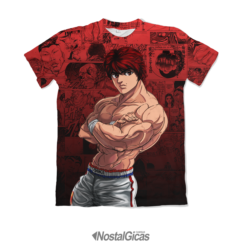 Camiseta Baki Hanma. Baki The Grappler - Bizarra Loja