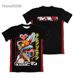 Camisa Chainsaw Man - Kanji - Black Edition