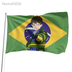 Bandeira do Brasil - Fire Force - Shinra Kusakabe