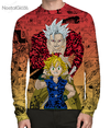 Camisa Manga Longa Ban e Meliodas Mangá