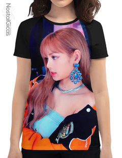 Camisa Raglan Blackpink Estampa Total Frente