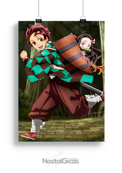 Poster Tanjiro e Nezuko - Kimetsu no Yaiba - V.02