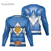 Camisa Manga Longa Uniforme Power Ranger Blue