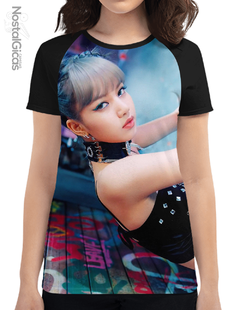 Camisa Raglan Blackpink Estampa Total Frente MOD.4