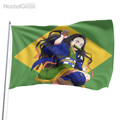Bandeira do Brasil - Demon Slayer - Nezuko Kamado